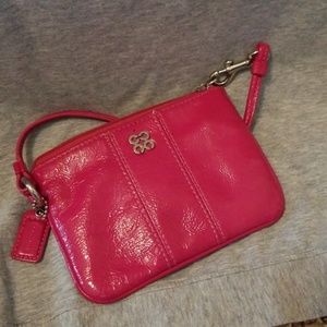 Coach Clutch Pink Leather  Wristlet